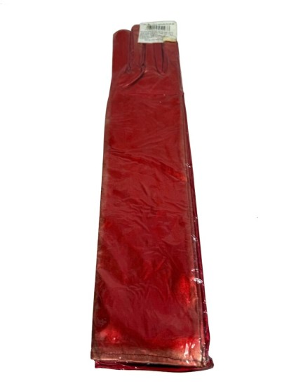 כפפות אדום מטאלי ארוך