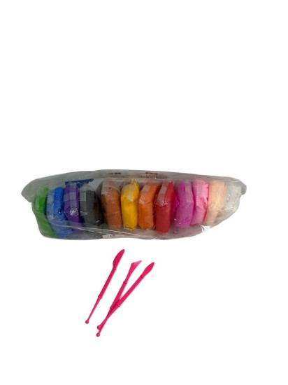 שקית 12 צבעים קליי 